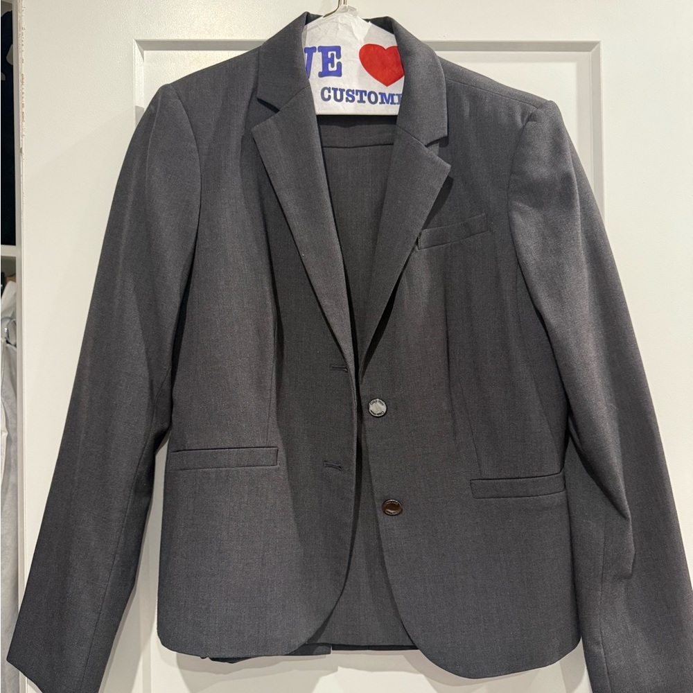 Calvin Klein Charcoal Suit (Blazer and skirt) - Size 12
